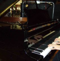 Chris at the Steinway D
