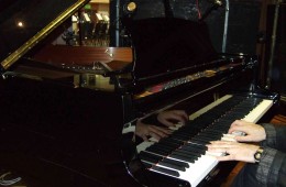 Chris at the Steinway D