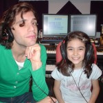 Pop Star Mika with Chris’s daughter Lisa during recording sessions for his first Album